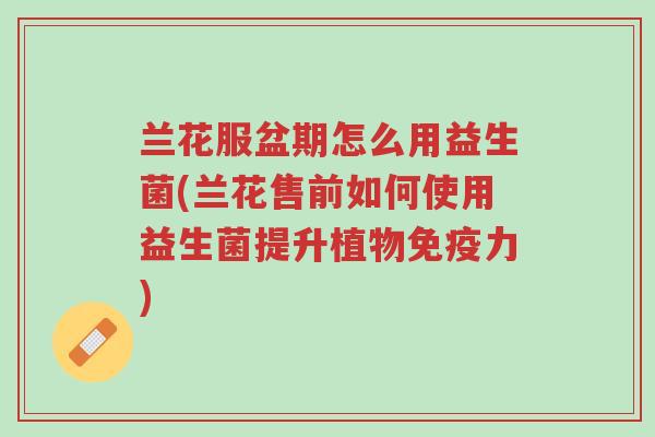 兰花服盆期怎么用益生菌(兰花售前如何使用益生菌提升植物免疫力)-第1张图片-超越 兰花服盆期怎么用益生菌(兰花售前如何使用益生菌提升植物免疫力)-第1张图片-超越