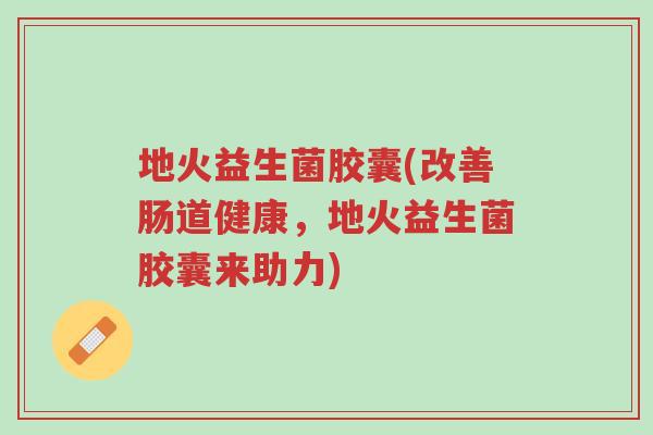 地火益生菌胶囊(改善肠道健康,地火益生菌胶囊来助力)-第1张图片-超越 地火益生菌胶囊(改善肠道健康,地火益生菌胶囊来助力)-第1张图片-超越
