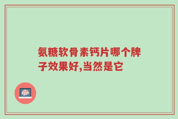 氨糖软骨素钙片哪个牌子效果好,当然是它-第1张图片-超越 氨糖软骨素钙片哪个牌子效果好,当然是它-第1张图片-超越