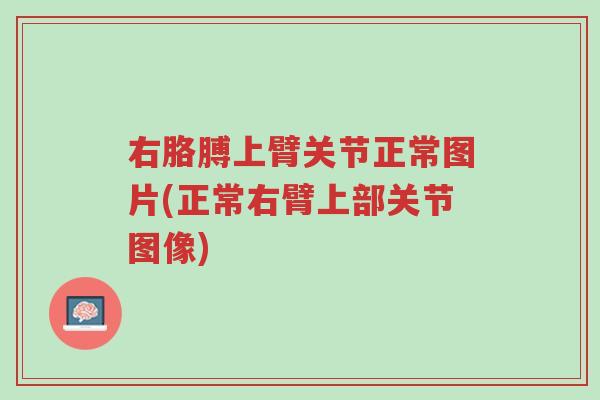 右胳膊上臂关节正常图片(正常右臂上部关节图像)-第1张图片-超越 右胳膊上臂关节正常图片(正常右臂上部关节图像)-第1张图片-超越