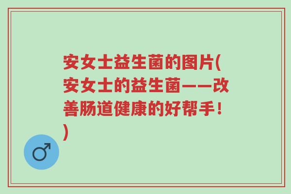 安女士益生菌的图片(安女士的益生菌——改善肠道健康的好帮手！)-第1张图片-超越