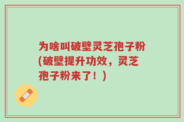 为啥叫破壁灵芝孢子粉(破壁提升功效,灵芝孢子粉来了!)-第1张图片-超越 为啥叫破壁灵芝孢子粉(破壁提升功效,灵芝孢子粉来了!)-第1张图片-超越
