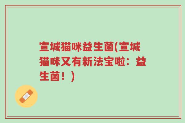 宣城猫咪益生菌(宣城猫咪又有新法宝啦:益生菌!)-第1张图片-超越 宣城猫咪益生菌(宣城猫咪又有新法宝啦:益生菌!)-第1张图片-超越