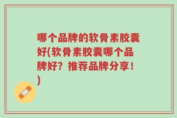 哪个品牌的软骨素胶囊好(软骨素胶囊哪个品牌好?推荐品牌分享!)-第1张图片-超越 哪个品牌的软骨素胶囊好(软骨素胶囊哪个品牌好?推荐品牌分享!)-第1张图片-超越