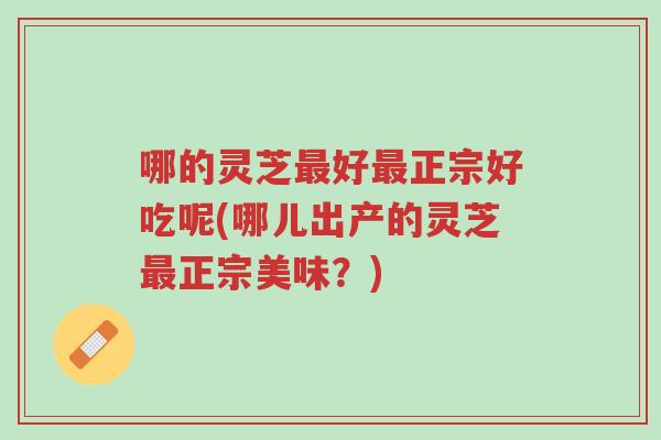 哪的灵芝最好最正宗好吃呢(哪儿出产的灵芝最正宗美味？)-第1张图片-超越