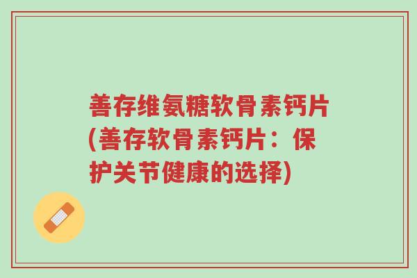 善存维氨糖软骨素钙片(善存软骨素钙片：保护关节健康的选择)-第1张图片-超越