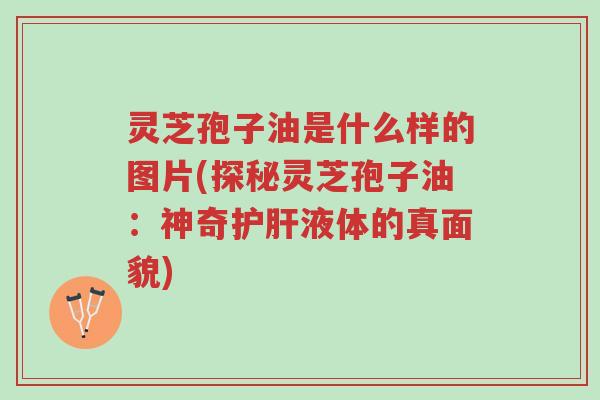灵芝孢子油是什么样的图片(探秘灵芝孢子油:神奇护肝液体的真面貌)-第1张图片-超越 灵芝孢子油是什么样的图片(探秘灵芝孢子油:神奇护肝液体的真面貌)-第1张图片-超越