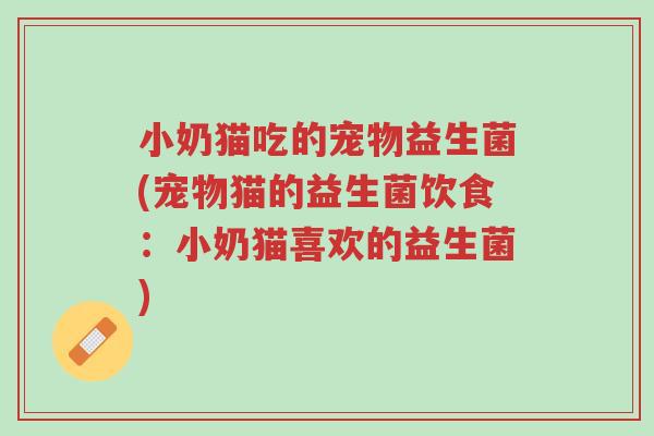 小奶猫吃的宠物益生菌(宠物猫的益生菌饮食:小奶猫喜欢的益生菌)-第1张图片-超越 小奶猫吃的宠物益生菌(宠物猫的益生菌饮食:小奶猫喜欢的益生菌)-第1张图片-超越