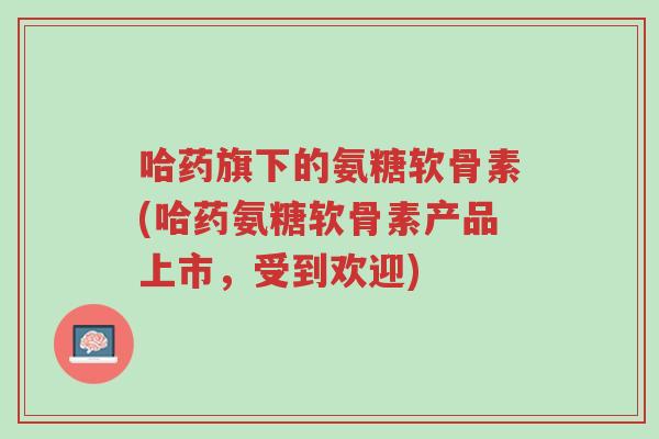 哈药旗下的氨糖软骨素(哈药氨糖软骨素产品上市,受到欢迎)-第1张图片-超越 哈药旗下的氨糖软骨素(哈药氨糖软骨素产品上市,受到欢迎)-第1张图片-超越