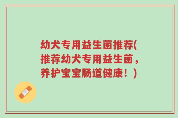 幼犬专用益生菌推荐(推荐幼犬专用益生菌,养护宝宝肠道健康!)-第1张图片-超越 幼犬专用益生菌推荐(推荐幼犬专用益生菌,养护宝宝肠道健康!)-第1张图片-超越
