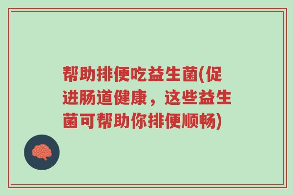 帮助排便吃益生菌(促进肠道健康,这些益生菌可帮助你排便顺畅)-第1张图片-超越 帮助排便吃益生菌(促进肠道健康,这些益生菌可帮助你排便顺畅)-第1张图片-超越