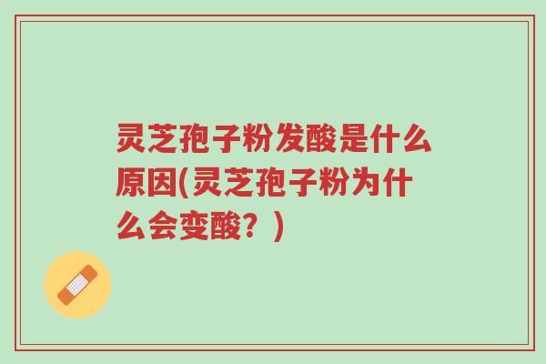 灵芝孢子粉发酸是什么原因(灵芝孢子粉为什么会变酸?)-第1张图片-超越 灵芝孢子粉发酸是什么原因(灵芝孢子粉为什么会变酸?)-第1张图片-超越