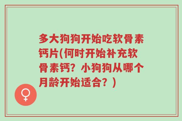 多大狗狗开始吃软骨素钙片(何时开始补充软骨素钙?小狗狗从哪个月龄开始适合?)-第1张图片-超越 多大狗狗开始吃软骨素钙片(何时开始补充软骨素钙?小狗狗从哪个月龄开始适合?)-第1张图片-超越