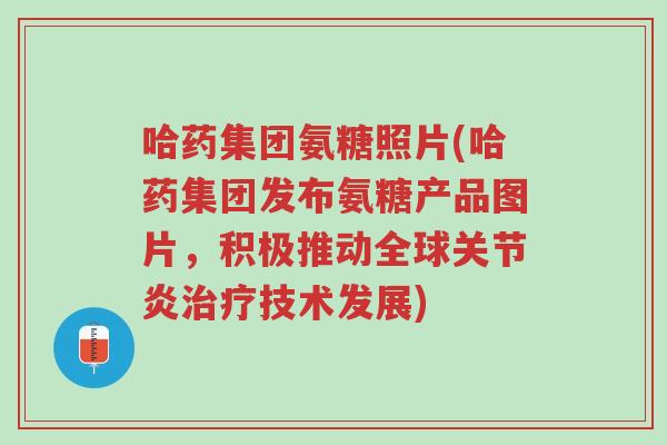 哈药集团氨糖照片(哈药集团发布氨糖产品图片,积极推动全球关节炎治疗技术发展)-第1张图片-超越 哈药集团氨糖照片(哈药集团发布氨糖产品图片,积极推动全球关节炎治疗技术发展)-第1张图片-超越