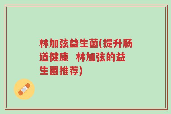 林加弦益生菌(提升肠道健康 林加弦的益生菌推荐)-第1张图片-超越 林加弦益生菌(提升肠道健康 林加弦的益生菌推荐)-第1张图片-超越