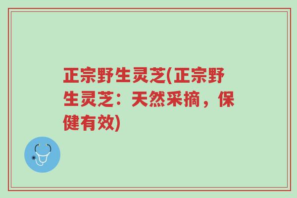 正宗野生灵芝(正宗野生灵芝:天然采摘,保健有效)-第1张图片-超越 正宗野生灵芝(正宗野生灵芝:天然采摘,保健有效)-第1张图片-超越