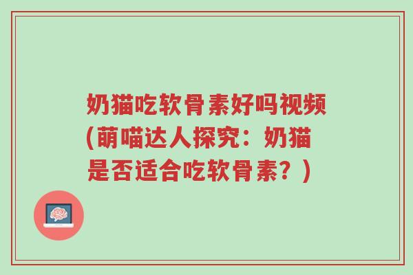 奶猫吃软骨素好吗视频(萌喵达人探究:奶猫是否适合吃软骨素?)-第1张图片-超越 奶猫吃软骨素好吗视频(萌喵达人探究:奶猫是否适合吃软骨素?)-第1张图片-超越