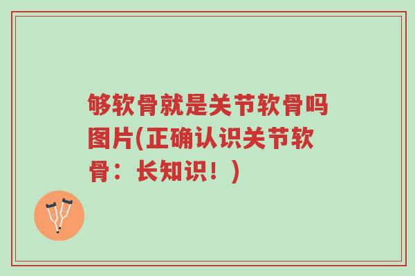 够软骨就是关节软骨吗图片(正确认识关节软骨:长知识!)-第1张图片-超越 够软骨就是关节软骨吗图片(正确认识关节软骨:长知识!)-第1张图片-超越