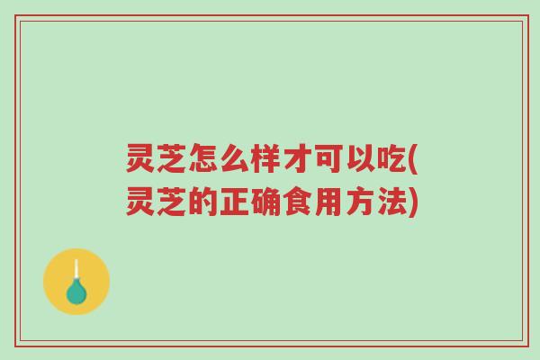 灵芝怎么样才可以吃(灵芝的正确食用方法)-第1张图片-超越