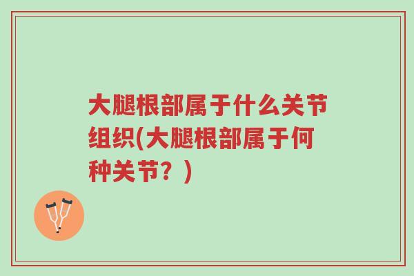 大腿根部属于什么关节组织(大腿根部属于何种关节?)-第1张图片-超越 大腿根部属于什么关节组织(大腿根部属于何种关节?)-第1张图片-超越