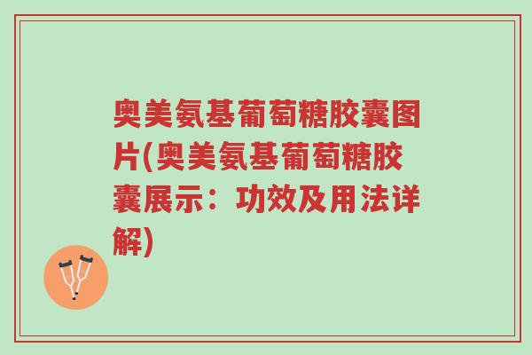奥美氨基葡萄糖胶囊图片(奥美氨基葡萄糖胶囊展示:功效及用法详解)-第1张图片-超越 奥美氨基葡萄糖胶囊图片(奥美氨基葡萄糖胶囊展示:功效及用法详解)-第1张图片-超越