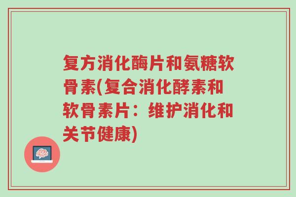 复方消化酶片和氨糖软骨素(复合消化酵素和软骨素片:维护消化和关节健康)-第1张图片-超越 复方消化酶片和氨糖软骨素(复合消化酵素和软骨素片:维护消化和关节健康)-第1张图片-超越