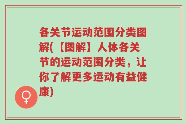 各关节运动范围分类图解(【图解】人体各关节的运动范围分类,让你了解更多运动有益健康)-第1张图片-超越 各关节运动范围分类图解(【图解】人体各关节的运动范围分类,让你了解更多运动有益健康)-第1张图片-超越