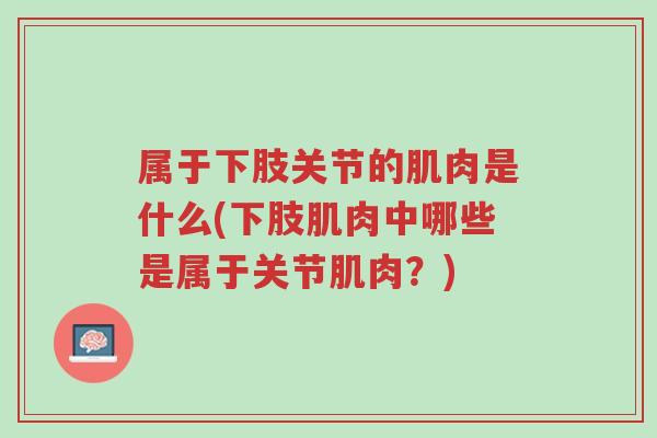 属于下肢关节的肌肉是什么(下肢肌肉中哪些是属于关节肌肉?)-第1张图片-超越 属于下肢关节的肌肉是什么(下肢肌肉中哪些是属于关节肌肉?)-第1张图片-超越