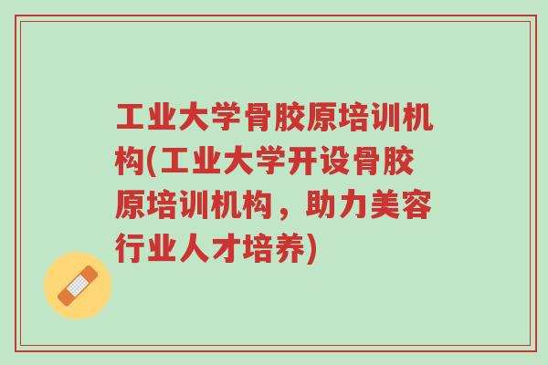 工业大学骨胶原培训机构(工业大学开设骨胶原培训机构,助力美容行业人才培养)-第1张图片-超越 工业大学骨胶原培训机构(工业大学开设骨胶原培训机构,助力美容行业人才培养)-第1张图片-超越