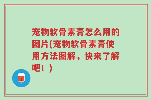 宠物软骨素膏怎么用的图片(宠物软骨素膏使用方法图解,快来了解吧!)-第1张图片-超越 宠物软骨素膏怎么用的图片(宠物软骨素膏使用方法图解,快来了解吧!)-第1张图片-超越