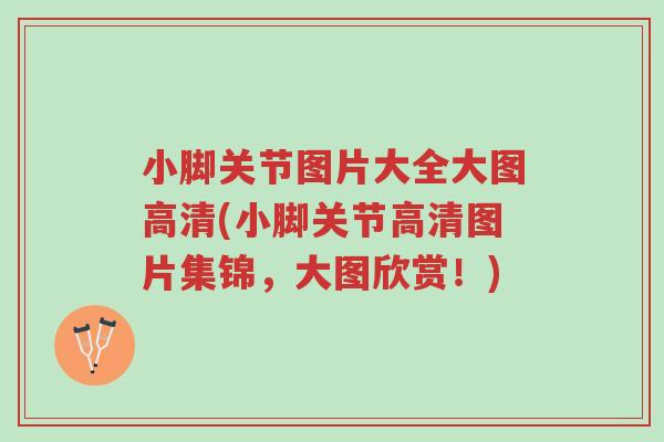 小脚关节图片大全大图高清(小脚关节高清图片集锦,大图欣赏!)-第1张图片-超越 小脚关节图片大全大图高清(小脚关节高清图片集锦,大图欣赏!)-第1张图片-超越
