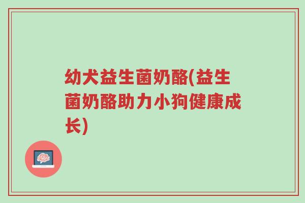 幼犬益生菌奶酪(益生菌奶酪助力小狗健康成长)-第1张图片-超越