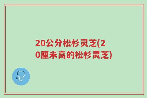 20公分松杉灵芝(20厘米高的松杉灵芝)-第1张图片-超越