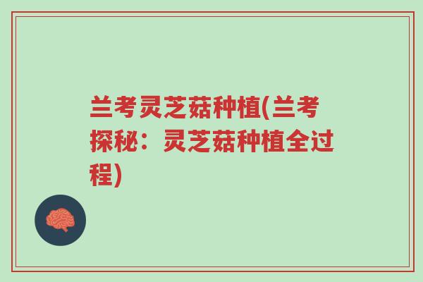 兰考灵芝菇种植(兰考探秘:灵芝菇种植全过程)-第1张图片-超越 兰考灵芝菇种植(兰考探秘:灵芝菇种植全过程)-第1张图片-超越
