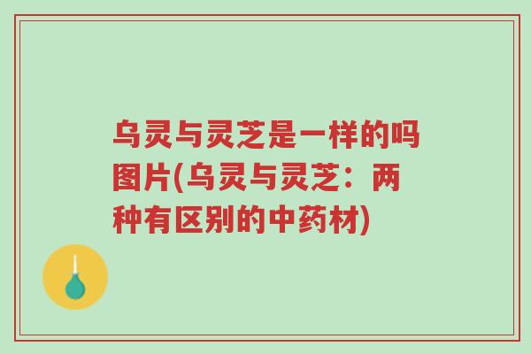 乌灵与灵芝是一样的吗图片(乌灵与灵芝:两种有区别的中药材)-第1张图片-超越 乌灵与灵芝是一样的吗图片(乌灵与灵芝:两种有区别的中药材)-第1张图片-超越