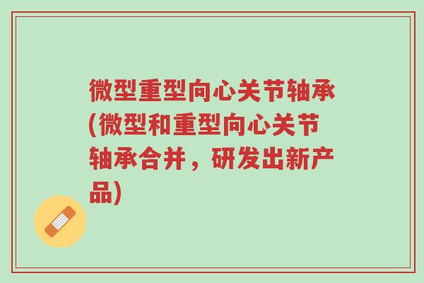 微型重型向心关节轴承(微型和重型向心关节轴承合并,研发出新产品)-第1张图片-超越 微型重型向心关节轴承(微型和重型向心关节轴承合并,研发出新产品)-第1张图片-超越