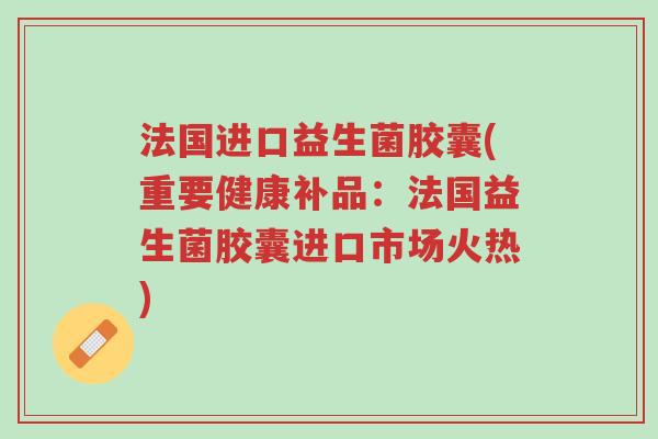 法国进口益生菌胶囊(重要健康补品:法国益生菌胶囊进口市场火热)-第1张图片-超越 法国进口益生菌胶囊(重要健康补品:法国益生菌胶囊进口市场火热)-第1张图片-超越