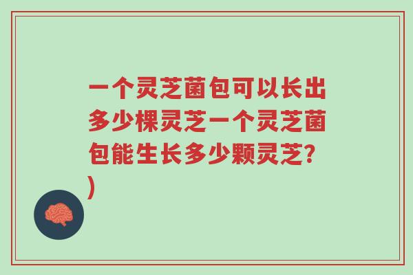 一个灵芝菌包可以长出多少棵灵芝一个灵芝菌包能生长多少颗灵芝?)-第1张图片-超越 一个灵芝菌包可以长出多少棵灵芝一个灵芝菌包能生长多少颗灵芝?)-第1张图片-超越