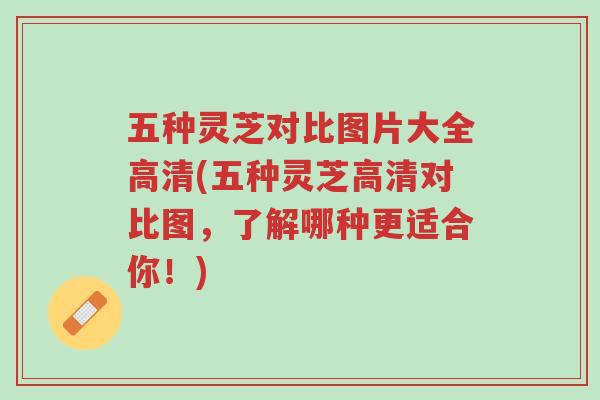 五种灵芝对比图片大全高清(五种灵芝高清对比图,了解哪种更适合你!)-第1张图片-超越 五种灵芝对比图片大全高清(五种灵芝高清对比图,了解哪种更适合你!)-第1张图片-超越
