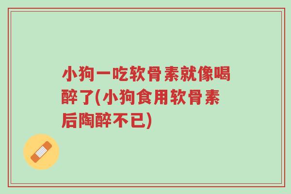 小狗一吃软骨素就像喝醉了(小狗食用软骨素后陶醉不已)-第1张图片-超越 小狗一吃软骨素就像喝醉了(小狗食用软骨素后陶醉不已)-第1张图片-超越