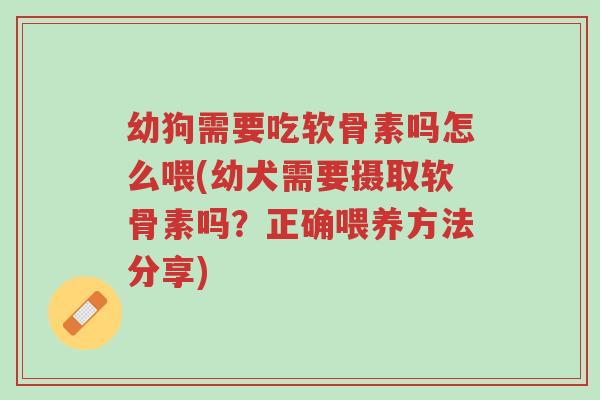 幼狗需要吃软骨素吗怎么喂(幼犬需要摄取软骨素吗？正确喂养方法分享)-第1张图片-超越