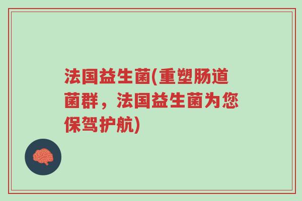 法国益生菌(重塑肠道菌群,法国益生菌为您保驾护航)-第1张图片-超越 法国益生菌(重塑肠道菌群,法国益生菌为您保驾护航)-第1张图片-超越