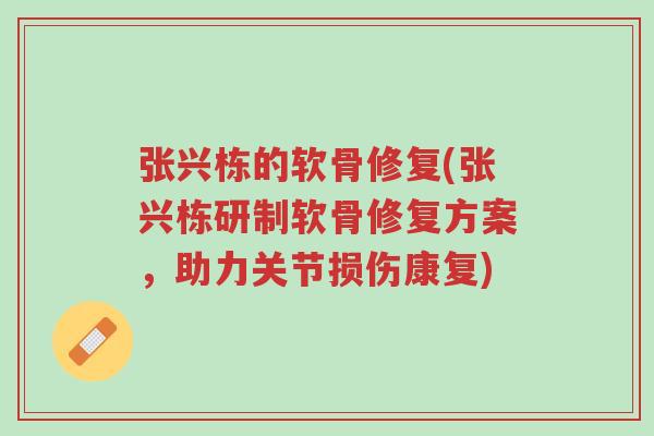 张兴栋的软骨修复(张兴栋研制软骨修复方案，助力关节损伤康复)-第1张图片-超越