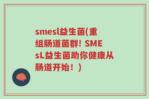 smesl益生菌(重组肠道菌群! SMEsL益生菌助你健康从肠道开始!)-第1张图片-超越 smesl益生菌(重组肠道菌群! SMEsL益生菌助你健康从肠道开始!)-第1张图片-超越