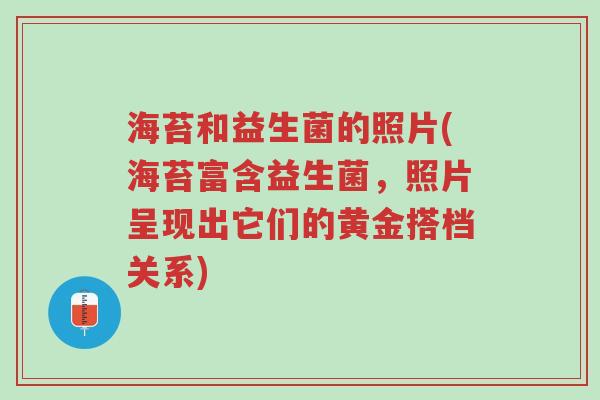 海苔和益生菌的照片(海苔富含益生菌,照片呈现出它们的黄金搭档关系)-第1张图片-超越 海苔和益生菌的照片(海苔富含益生菌,照片呈现出它们的黄金搭档关系)-第1张图片-超越