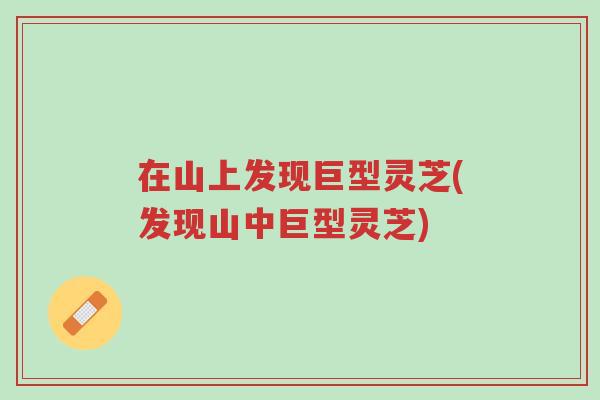 在山上发现巨型灵芝(发现山中巨型灵芝)-第1张图片-超越 在山上发现巨型灵芝(发现山中巨型灵芝)-第1张图片-超越