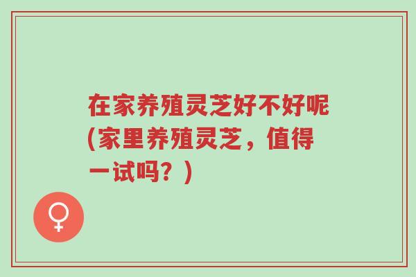 在家养殖灵芝好不好呢(家里养殖灵芝,值得一试吗?)-第1张图片-超越 在家养殖灵芝好不好呢(家里养殖灵芝,值得一试吗?)-第1张图片-超越