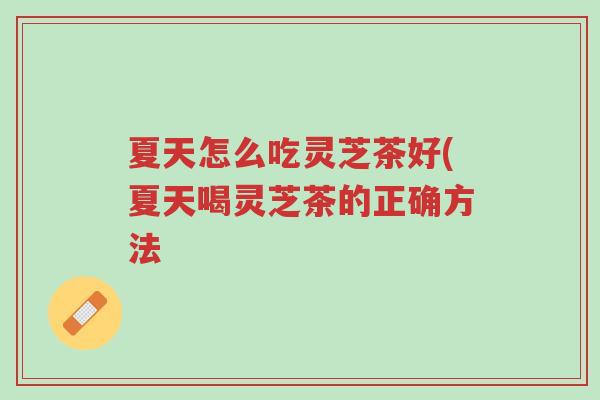 夏天怎么吃灵芝茶好(夏天喝灵芝茶的正确方法-第1张图片-超越