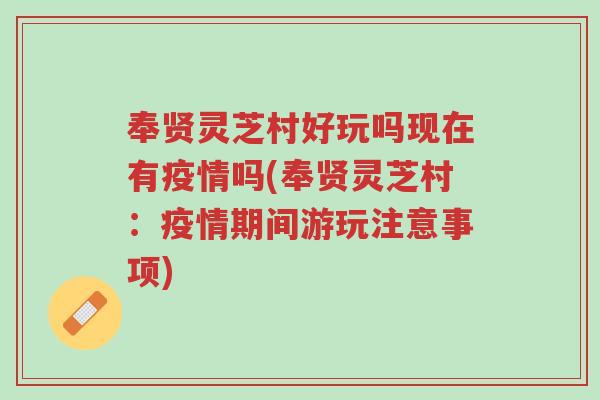 奉贤灵芝村好玩吗现在有疫情吗(奉贤灵芝村:疫情期间游玩注意事项)-第1张图片-超越 奉贤灵芝村好玩吗现在有疫情吗(奉贤灵芝村:疫情期间游玩注意事项)-第1张图片-超越