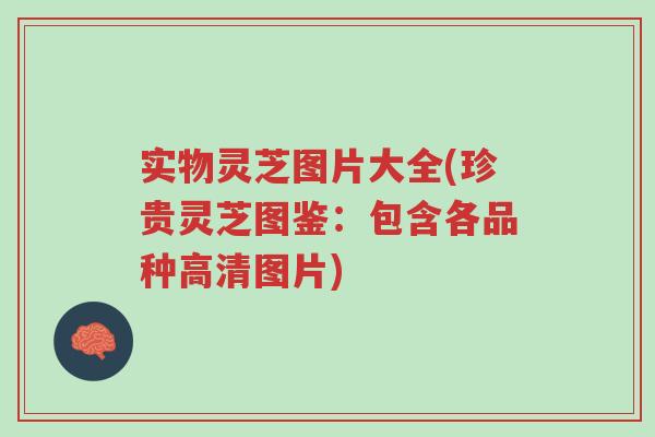 实物灵芝图片大全(珍贵灵芝图鉴:包含各品种高清图片)-第1张图片-超越 实物灵芝图片大全(珍贵灵芝图鉴:包含各品种高清图片)-第1张图片-超越